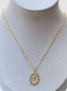 Round Gold Cross Necklace