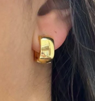 Wide Gold Huggies