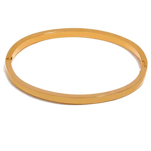 Aubrey Adele Gold Squared Edge Bangle