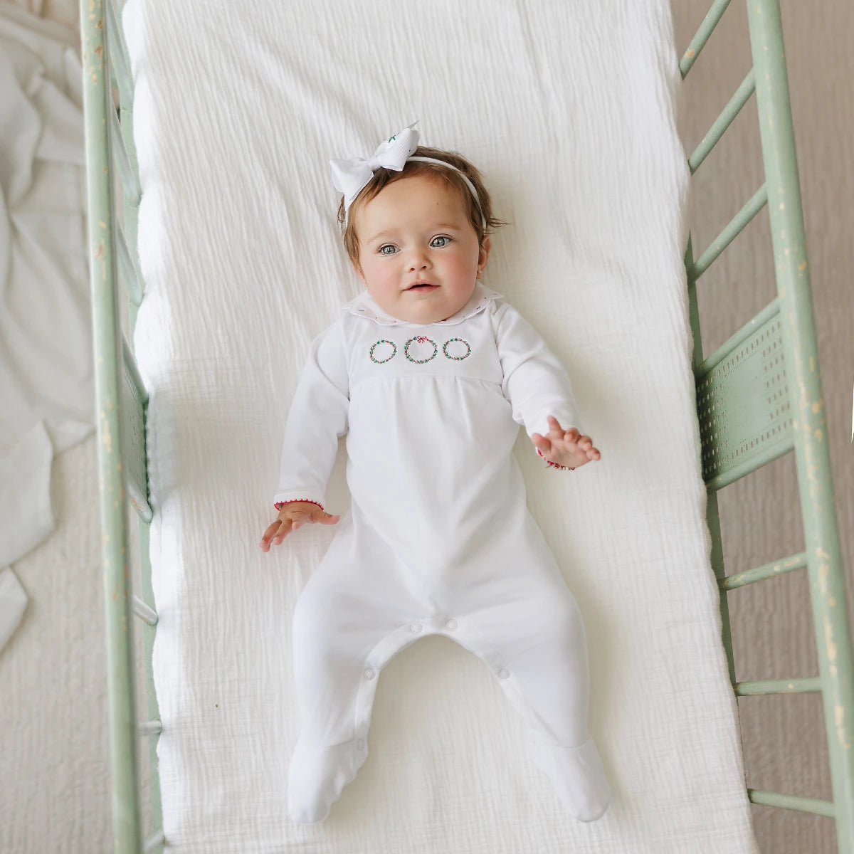 Feltman Brothers Girls Holiday Wreath Romper