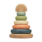 Wooden Stacking Rainbow Tower Baby Toy, Nursery Decor