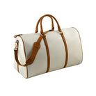 Charlotte Cream Leather Duffel Bag