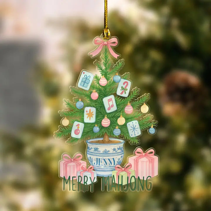Merry Mahjong Acrylic Ornament