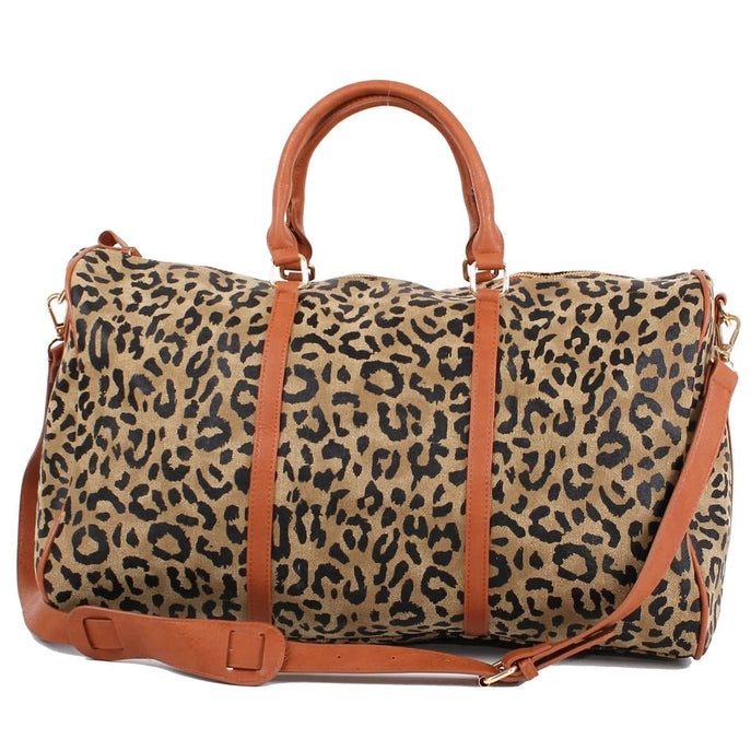 Charlotte Leopard Print Duffel Bag 