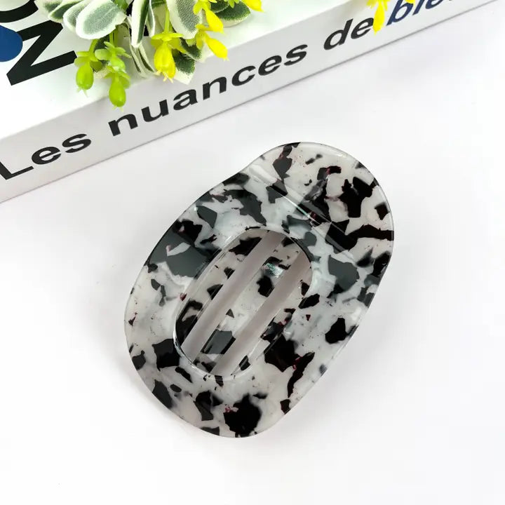 Flat Round Hair Clip
