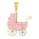 Baby's First Christmas Pink Carriage Ornament