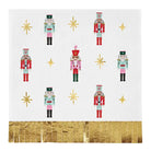 Foil Fringe Beverage Napkins - Nutcrackers - 20