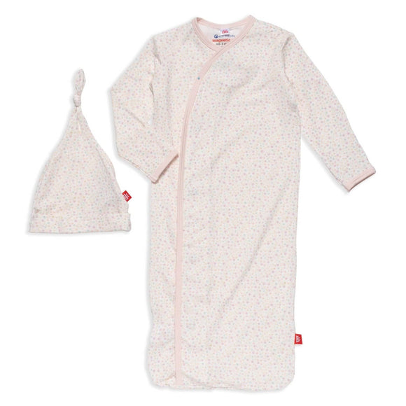 Bedford Floral Modal Magnetic Cozy Sleeper Gown + Hat Set