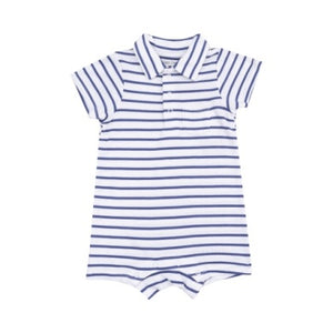 Stripe Vintage Blue Polo Shortie