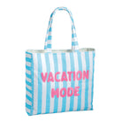 Blue Embroidered Terry Cloth Tote