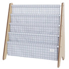 3 Sprouts Blue Gingham Book Rack
