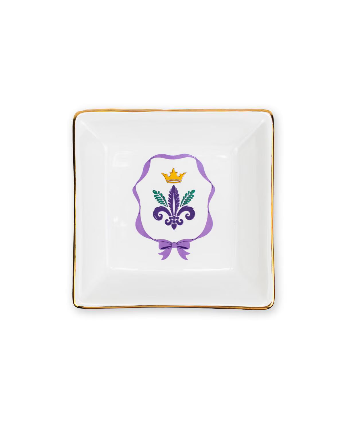 Mardi Gras Bow Trinket Dish