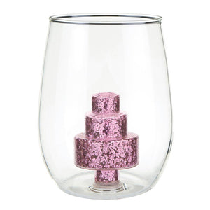 Cake Glass Glitter Wine Glass