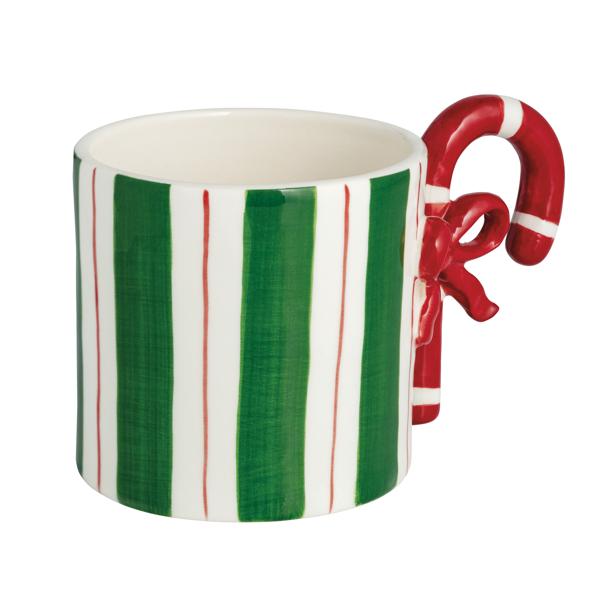 Candy Cane Handle Whimsical Mug 