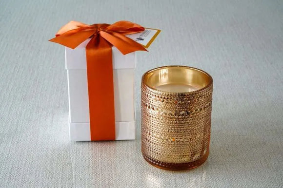 Gold Bead 2 Wick Candle-Spiced Pumpkin Chai