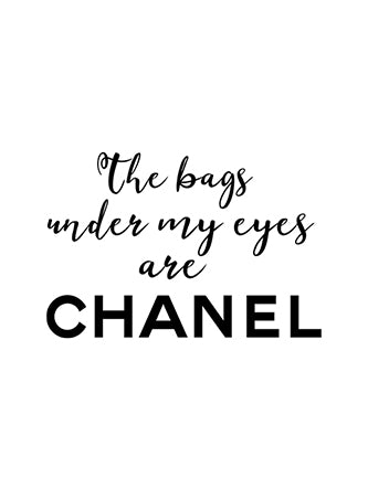 The bags are Chanel Tea Towel