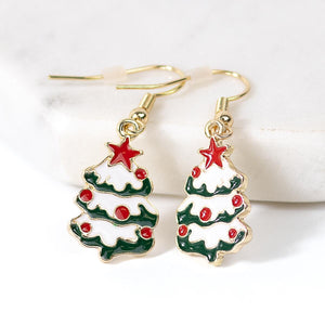 Christmas Tree Drop Earrings
