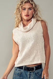 Sleeveless Cowl Neck Crochet Top