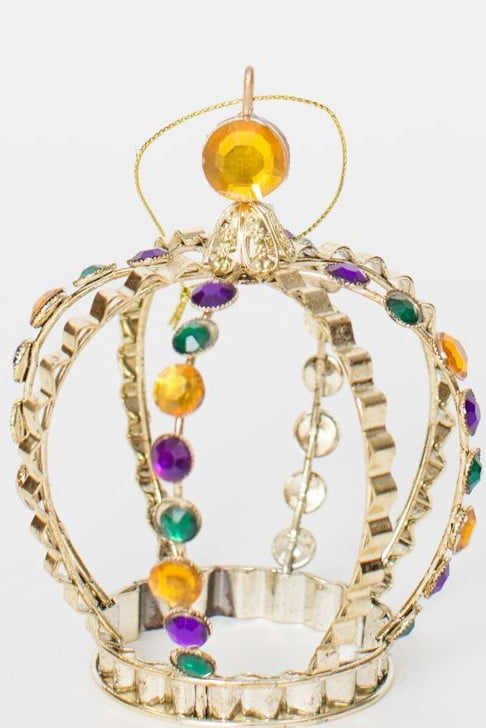 Metal Crown Ornament With Jewels 