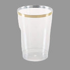 Gold Rim Clear Acrylic Cups
