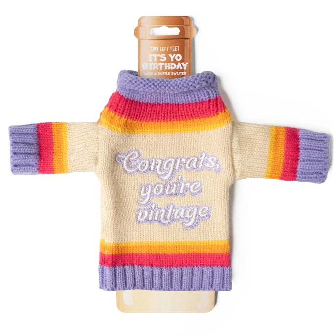 Congrats You're Vintage Wine Bottle Sweater