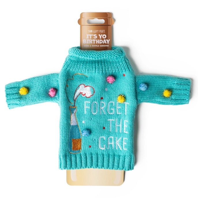 Forget the Cake Wine Bottle Sweater