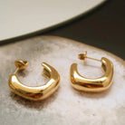 Demi 18K Gold Classic C Hoop Earring
