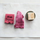 Hello Gorgeous Cotton Terry Wash Cloths, Set of 2