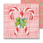Candy Canes with Greens Cocktail Napkin