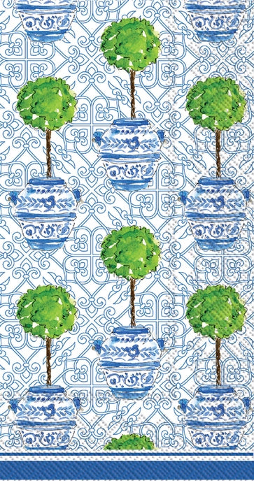 Blue Topiary Paper Guest Towels
