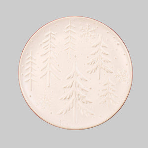 Winter Fir Plate Antique White