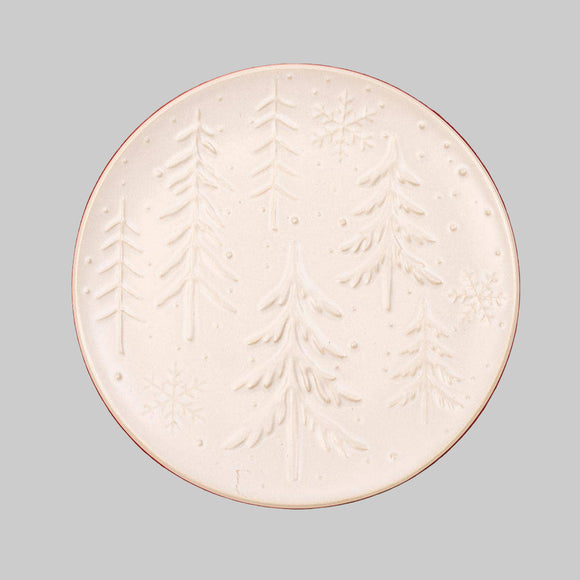 Winter Fir Plate Antique White