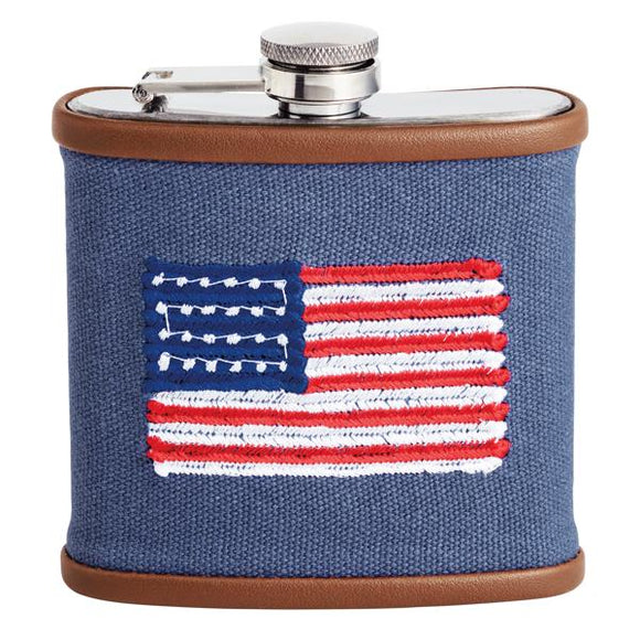 Flag Embroidered Icon Flask