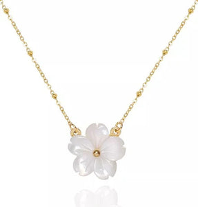 Aubrey Adele Flower Blossom Necklace