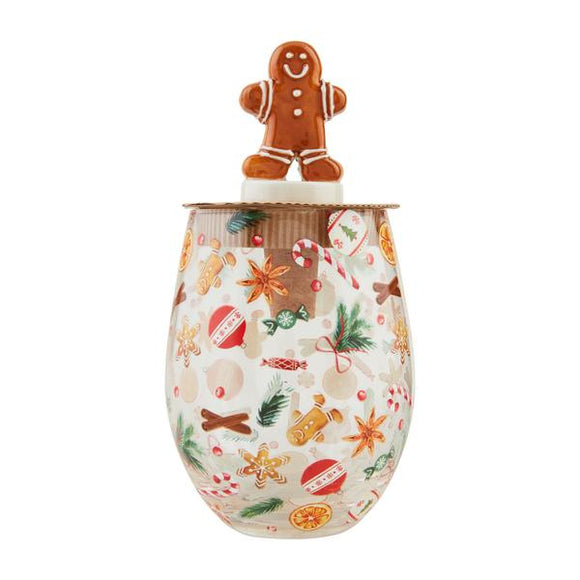 GINGERBREAD CHRISTMAS WINE GLASS