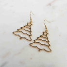 Christmas Tree gold Earrings