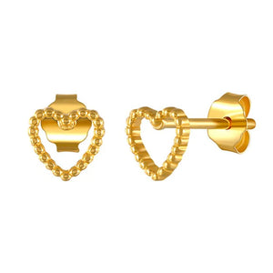Aubrey Adele Beaded Heart Stud