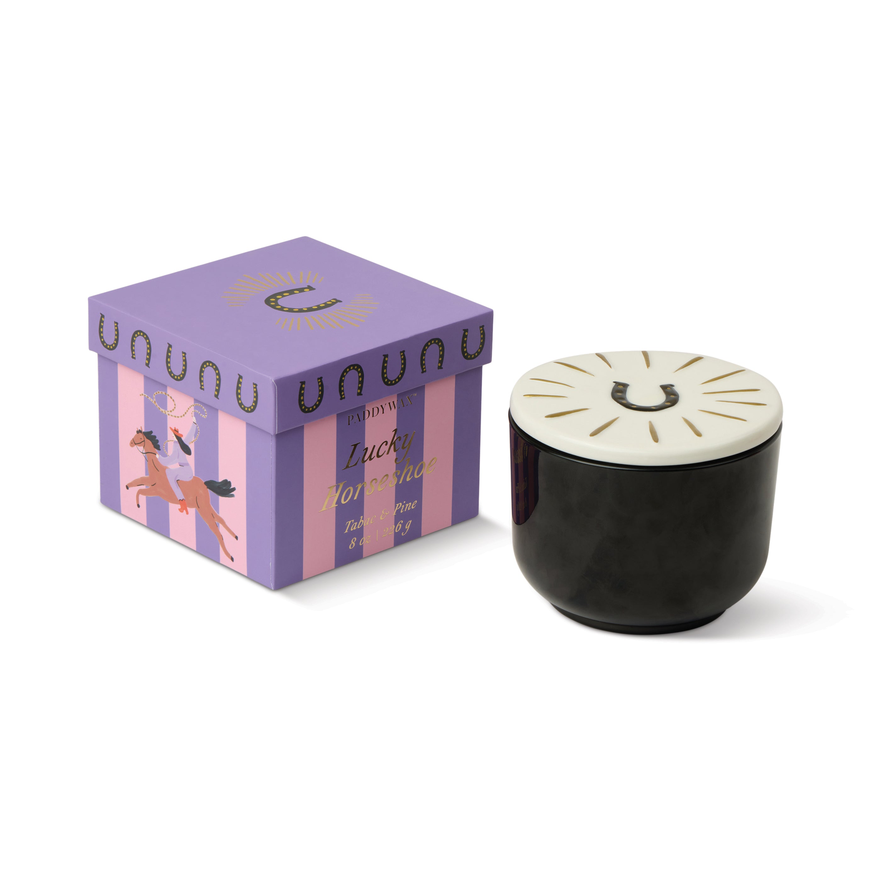 Lucky Horseshoe Candle - Tabac & Pine