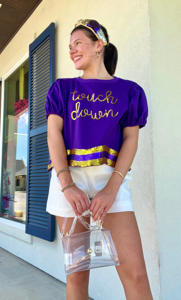 Touch Down Top - Purple/Gold