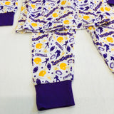 Purple & Gold Football Bamboo Pajamas