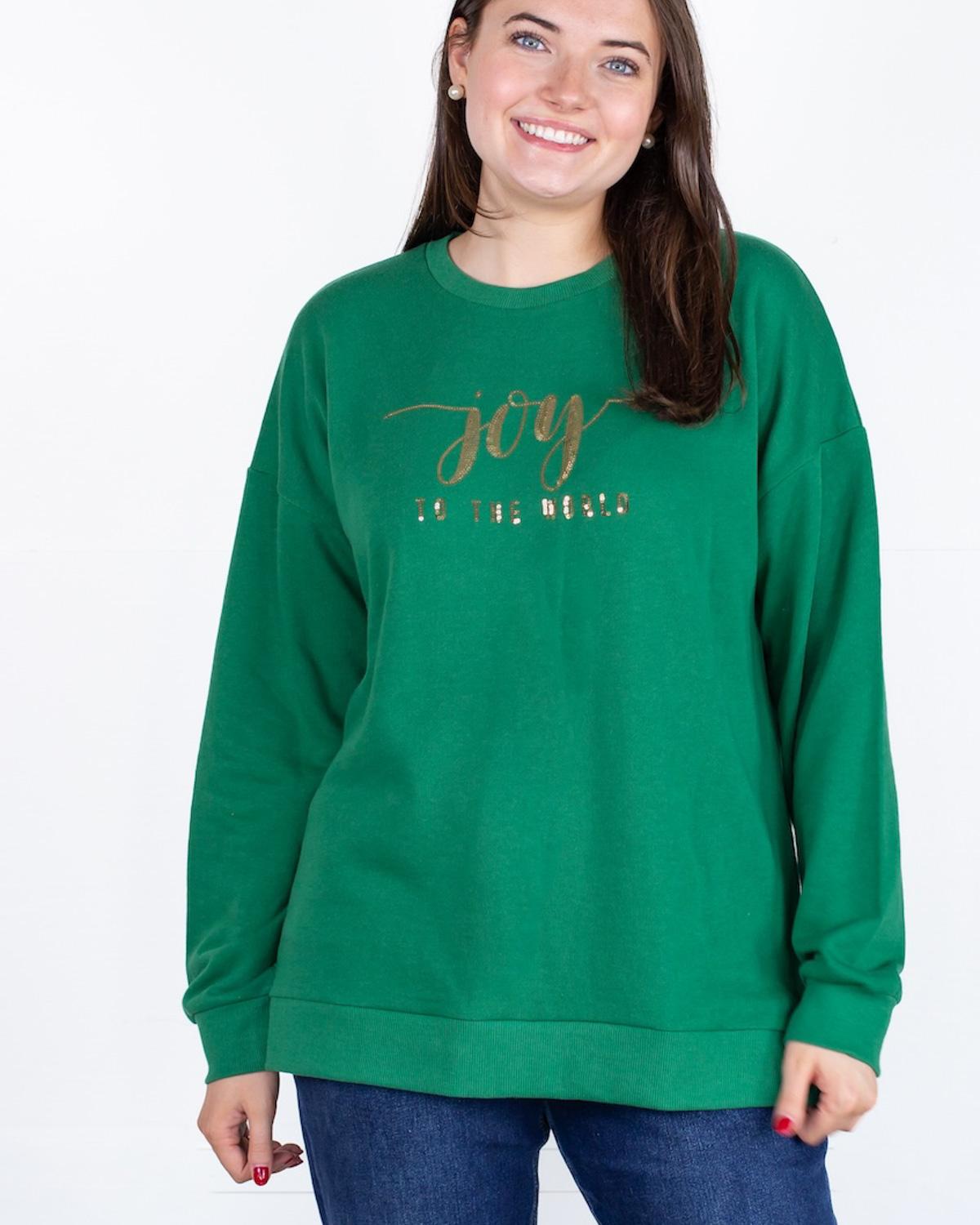 Joy to the World Sequin Sweatshirt