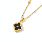 Aubrey Adele Black French Cross Necklace