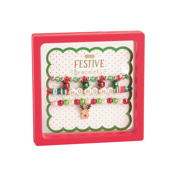Reindeer Beaded Bracelet Set