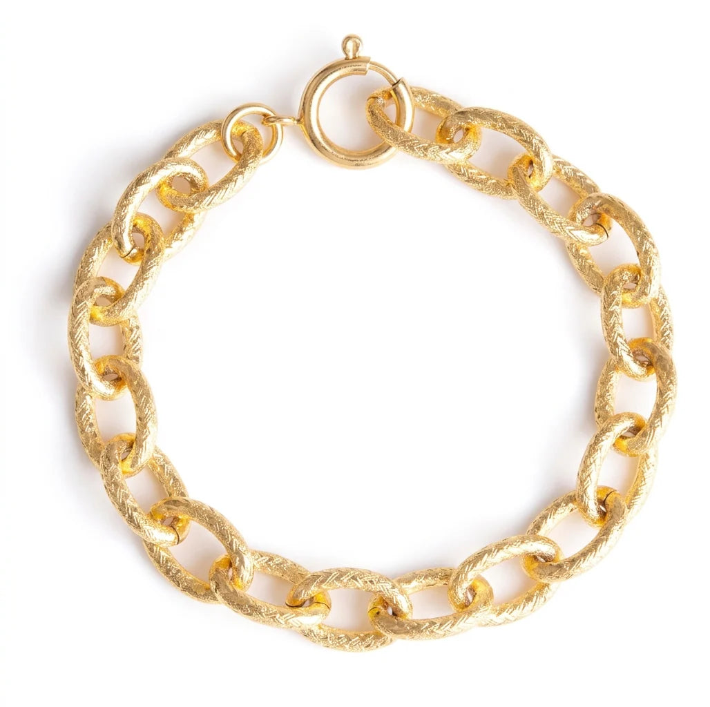 Aubrey Adele Gold Rope Link Bracelet