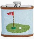 Golf Embroidered Icon Flask