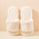 Plush Faux Fur Slide Slippers