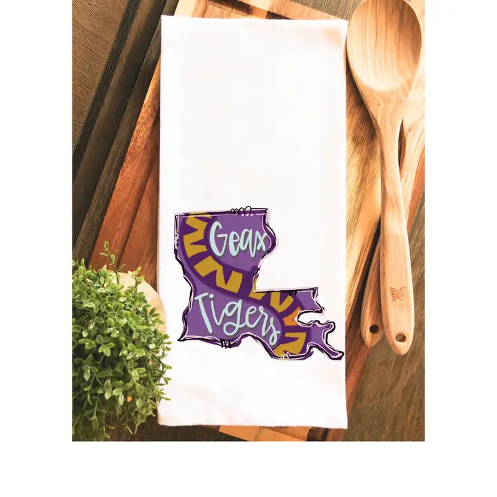 Louisiana Geaux Tigers Tea Towel