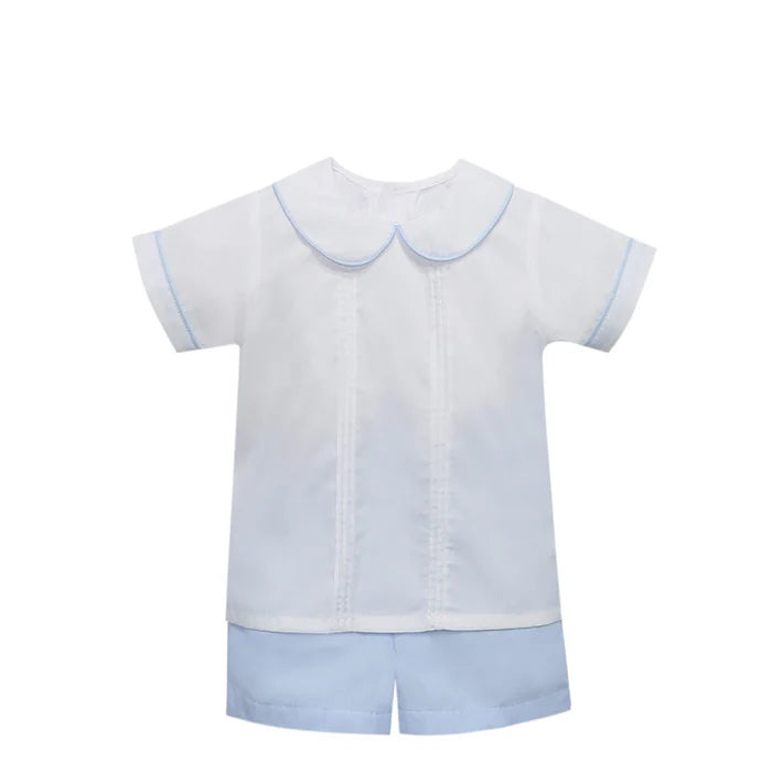 Blue Madison Micro Gingham Short Set