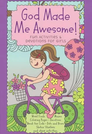 "God Made Me Awesome" fun activities and devotionals for girls book