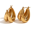Aubrey Adele Sculptured Double Hoop